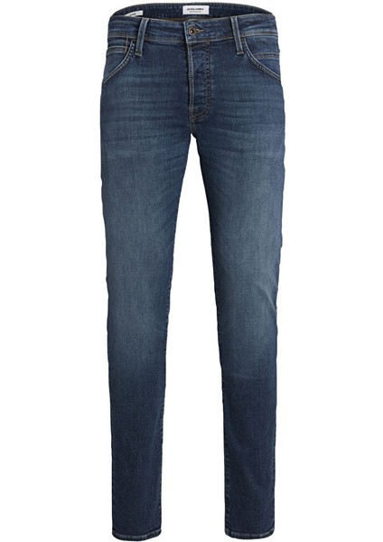 Lacivert Erkek Dar Paça Slim Fit Denim Pantolon 12223628_JJIGLENN Jjıfox Jos 547 50 modelleri