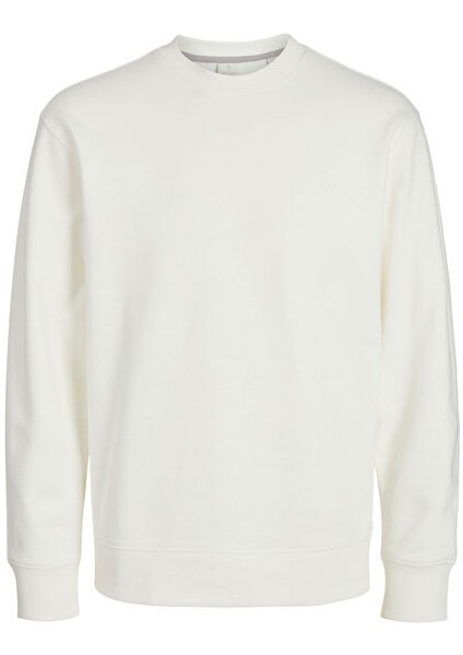 Kırık Beyaz Erkek Bisiklet Loose Fit Sweatshirt 12262789_JPRCCLOGAN Sweat Crew Neck