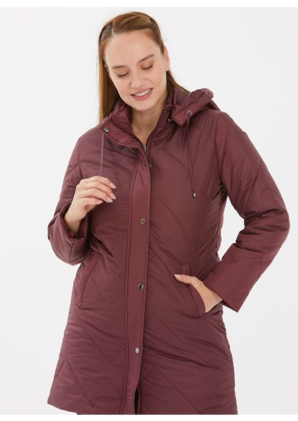 Bordo Kadın Mont 22KSL6008 modelleri