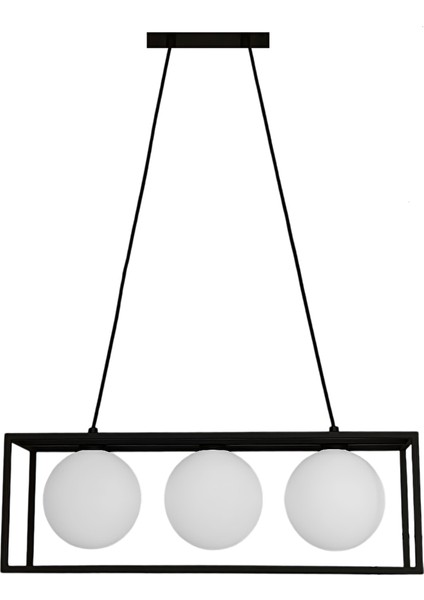 Belet Glop Başlıklı Siyah Sarkıt Avize