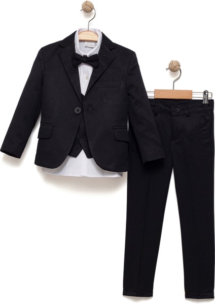Erkek Çocuk Ceketli Smokin Takım Elbise Ceket, Pantolon, Yelek, Gömlek ve Papyon fiyatları