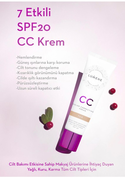 Color Correcting Cream 7 Etkili Renk Dengeleyici Spf 20 cc Krem 30 ml fiyatları