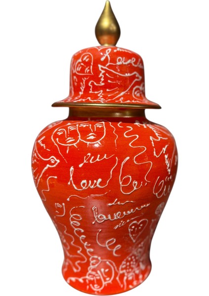 Love Shah Nar Çiçeği Seramik Küp Dekoratif Obje fiyatları