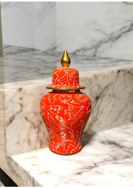 Love Shah Nar Çiçeği Seramik Küp Dekoratif Obje fırsatları