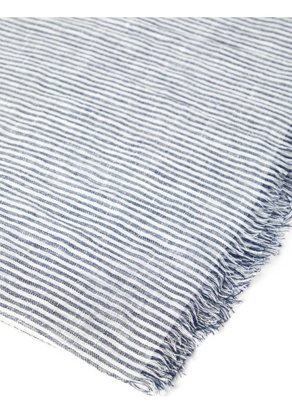 Mavi Beyaz Kadın Keten Şal fiyatları