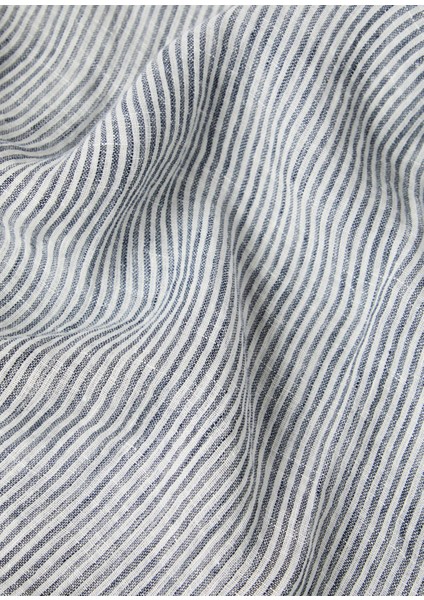 Mavi Beyaz Kadın Keten Şal modelleri