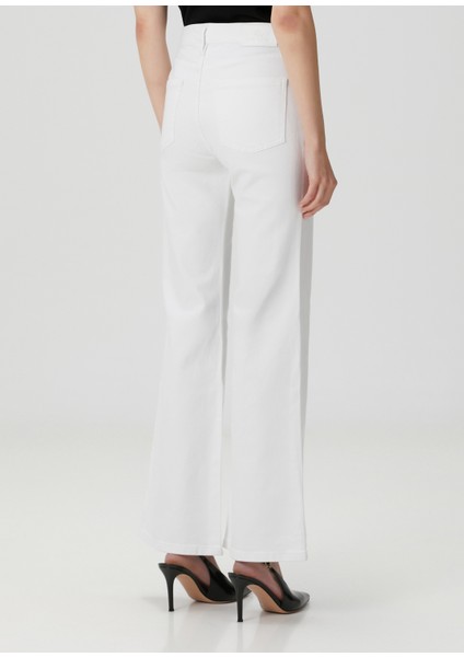 Beyaz Flared Jean Pantolon fırsatları
