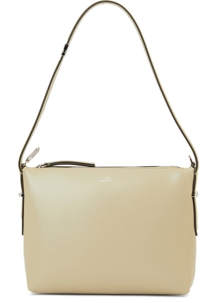 Bevel Açık Gri Kadın Deri Çanta