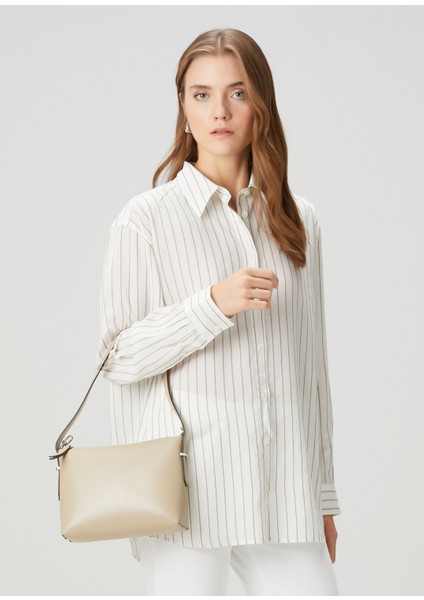 Bevel Açık Gri Kadın Deri Çanta fiyatları