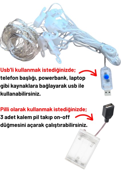 Günışığı Hem Pilli Hem Usbli Kumandalı Animasyonlu Perde LED 3x3 Metre Peri Perde Ledi Dekoratif LED fiyatları