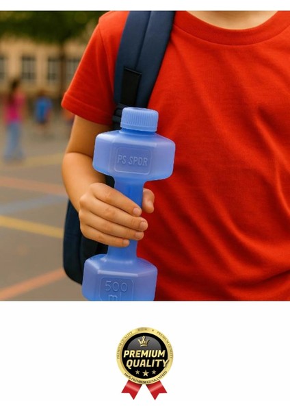 Özel Üretim Fitness Spor Okul Koşu Bpa Içermeyen Plastik Matara Günlük Mavi Dambıl Suluk 500 ml fırsatları