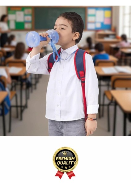 Özel Üretim Fitness Spor Okul Koşu Bpa Içermeyen Plastik Matara Günlük Mavi Dambıl Suluk 500 ml indirimleri