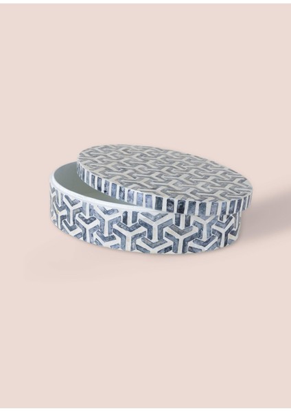 Sedef Seramik Yuvarlak Dekoratif Kutu 30 x 23 cm fırsatları