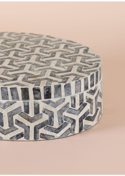 Sedef Seramik Yuvarlak Dekoratif Kutu 30 x 23 cm indirimleri