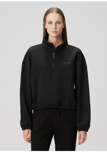Siyah Logo Detaylı Sweatshirt