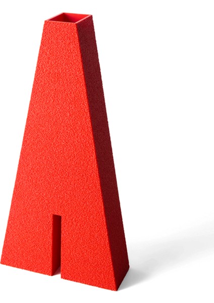 Obelisk No:2 Kırmızı Dekoratif Vazo