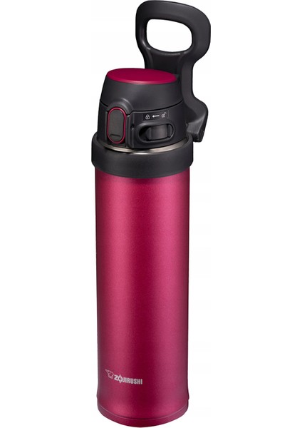 SM-QAF60 Vakumlu Kulplu Hibiskus Kırmızı Termos 0.60 L