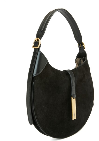 Polo Id Small Siyah Kadın Deri Omuz Çantası modelleri