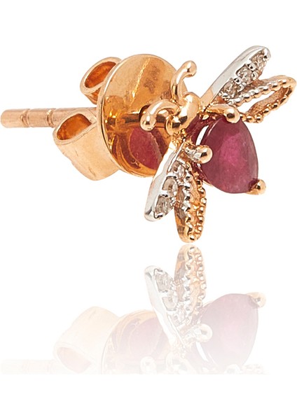 Queen Bee Zümrüt Pırlanta Kadın Tekli Altın Küpe fiyatları