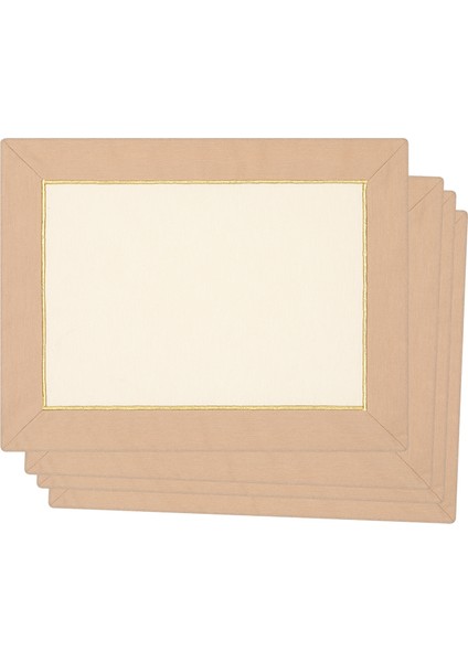 Pure Harmony Krem Bej Altın Rengi Işlemeli Amerikan Servisi fiyatları