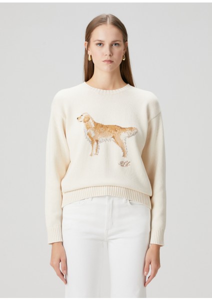 Krem Jakarlı Triko modelleri