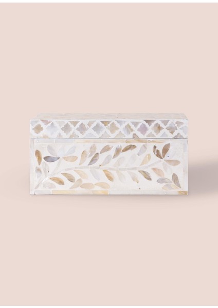 Sedef Seramik Dikdörtgen Dekoratif Kutu 25 x 16 cm
