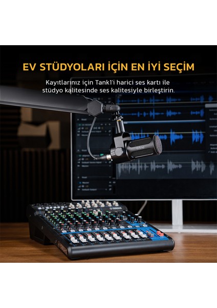 Tank1 Dinamik Xlr Podcast Kayıt Yayıncı Mikrofonu fırsatları