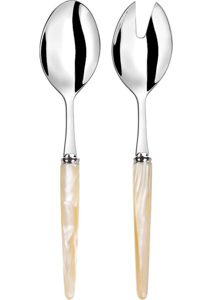 Tang Doğal Sedef Çelik Salata Servis Seti