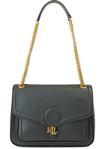 Siyah Kadın Deri Omuz Çantası