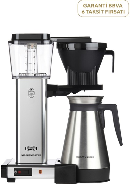 Kbgt 741 Termoslu Parlak Gümüş Filtre Kahve Makinesi