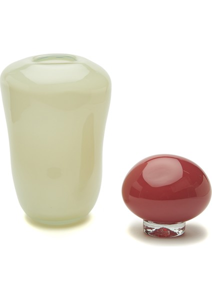 Bon Bon Medi Kırmızı Bej Cam Obje fiyatları