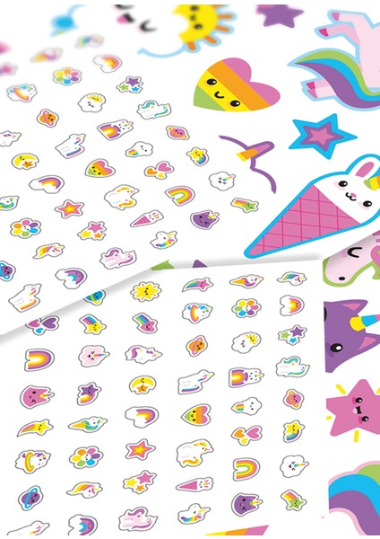Unicorns & Rainbows Tattoo Palooza Geçiçi Dövme ve Tırnak Sticker Seti indirimleri