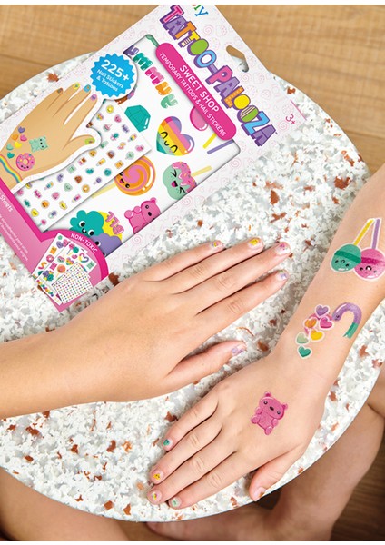 Unicorns & Rainbows Tattoo Palooza Geçiçi Dövme ve Tırnak Sticker Seti