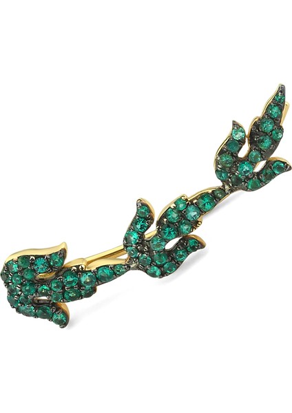 Green Delonix Kadın Altın Tekli Küpe