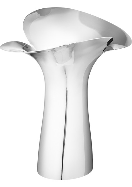 Silver Geometrik Formlu Çelik Vazo