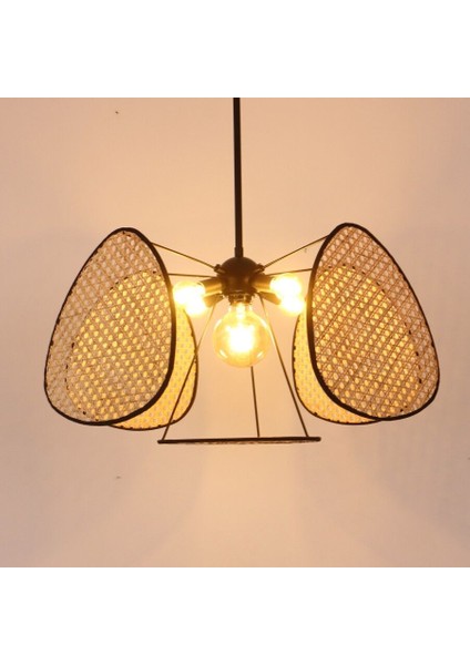 Bulut Doğal Hazeran 55 x 35 cm 4+1 Yaprak Avize modelleri