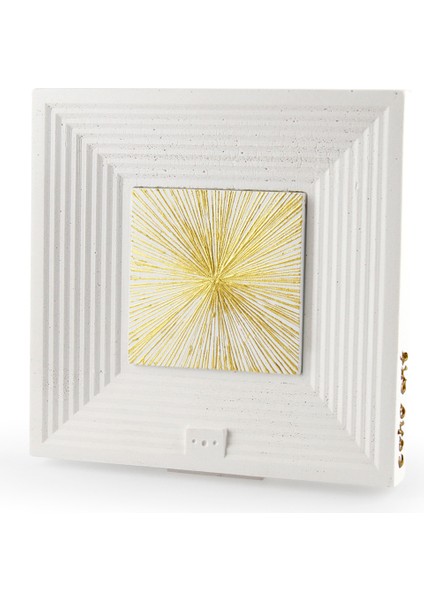 Hüzme Sanatsal Tablo Yaldız Beyaz Akrilik Uygulama