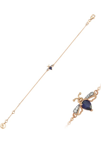 Honey Pırlantalı Renkli Taşlı Kadın Altın Bileklik fiyatları