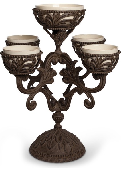 Acanthus Epergne 5'li Alüminyum Şamdan