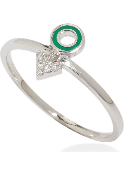 Pırlanta Detaylı Kadın Altın Yüzük