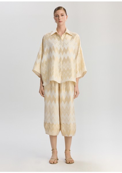 Madrid Bej Altın Sarısı Boş Kesim Kadın Gömlek fiyatları