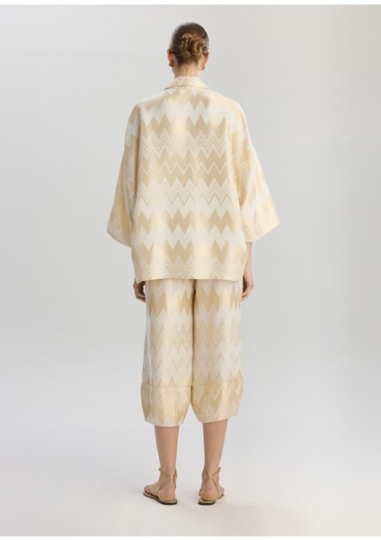 Madrid Bej Altın Sarısı Boş Kesim Kadın Gömlek modelleri