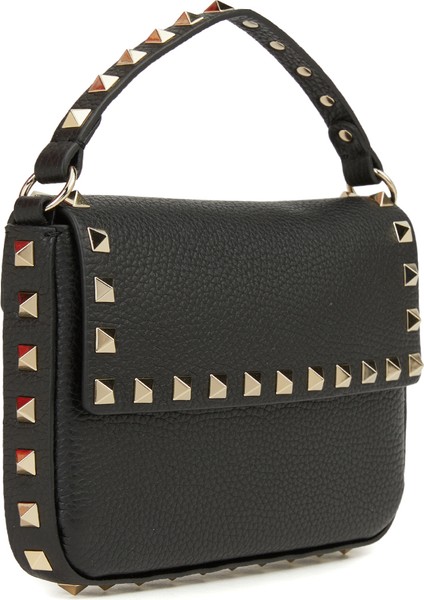 Rockstud Siyah Kadın Deri Çanta modelleri