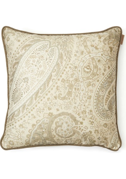 Ekru Etnik 45X45 cm Dekoratif Yastık