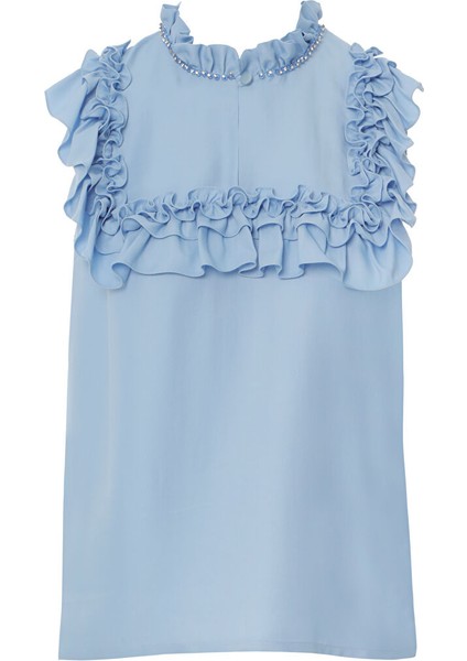 Fırfırlı Işleme Detaylı Mavi Bluz fırsatları