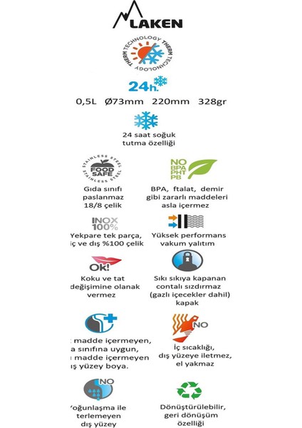 Summit Mavi Çelik Termos 0,50 Lt fiyatları