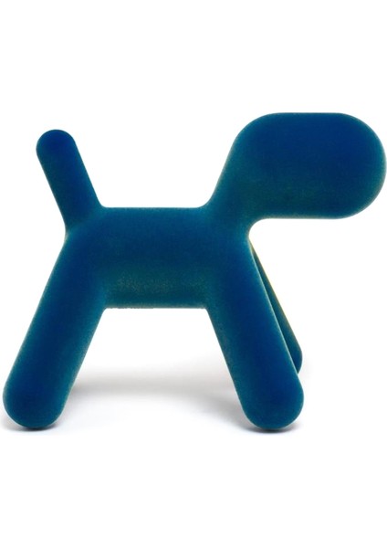 Puppy Blue Medium Köpek Heykeli