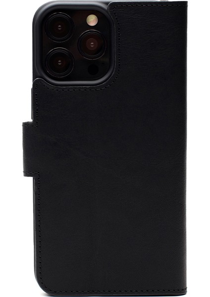 Classic Case iPhone 16 Siyah Deri Telefon Kılıfı