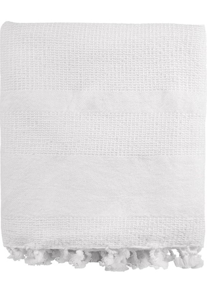 Stone Beyaz Pamuklu Peştemal