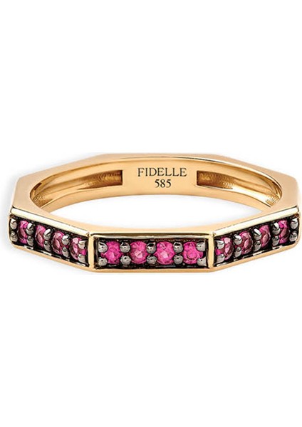 Her Name Is ‘sparkles’ Pembe Safir Taşlı 14 Ayar Altın Kadın Yüzük fiyatları